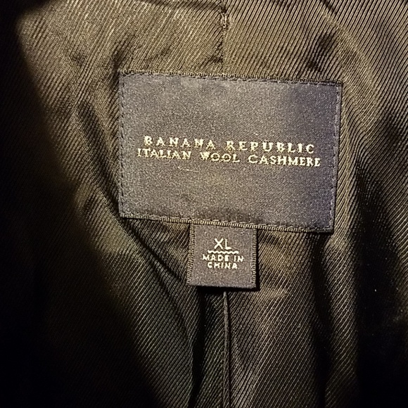 Banana Republic Black Peacoat XL - Picture 2 of 8